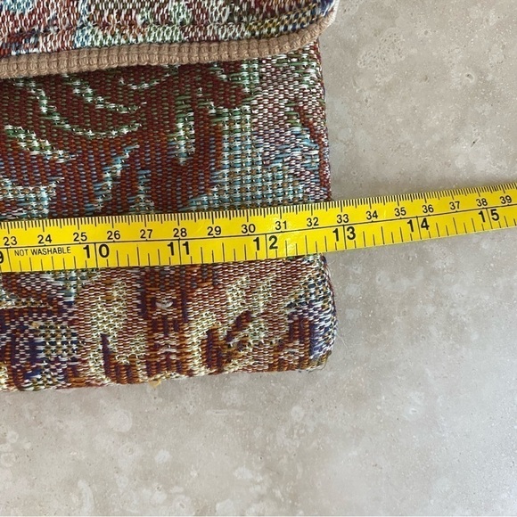 Tibor Handbags California Vintage Floral Tapestry Bohemian Foldover Clutch - Picture 13 of 15